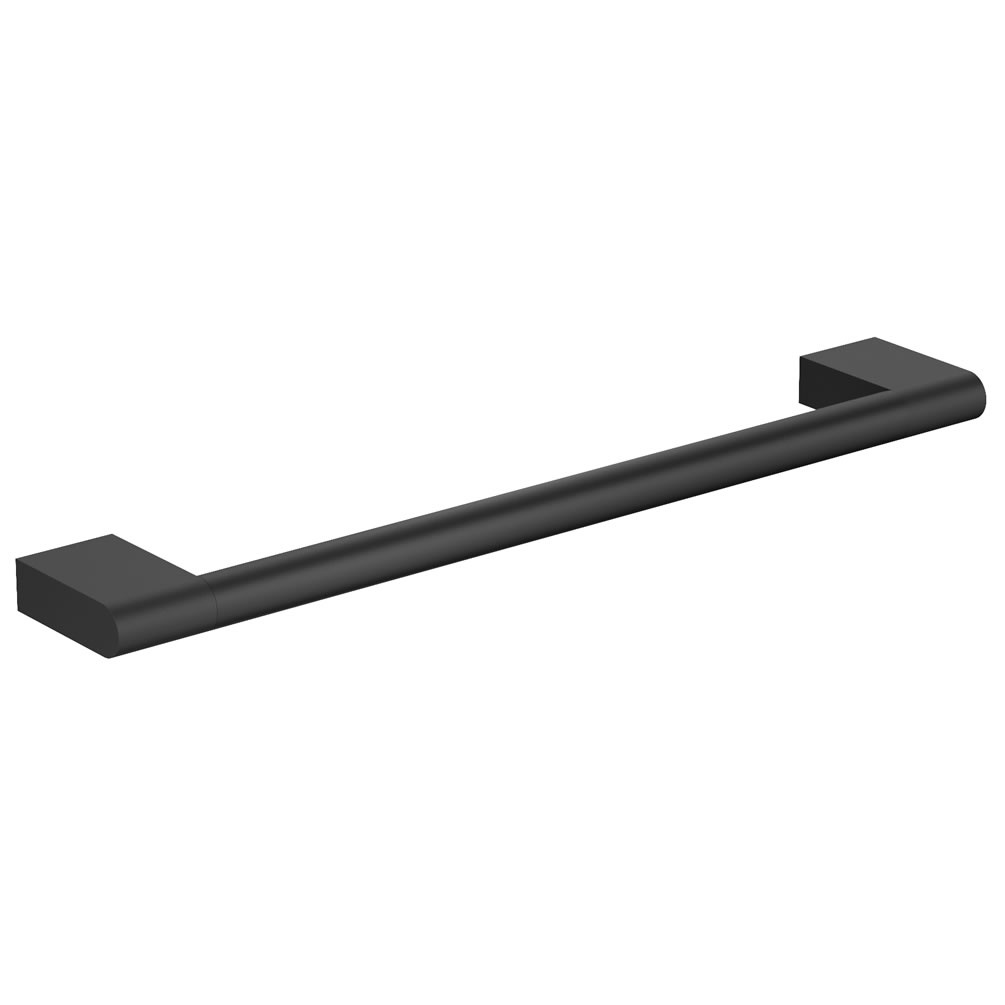 Cutout image of Crosswater MPRO Matt Black 450mm Towel Rail